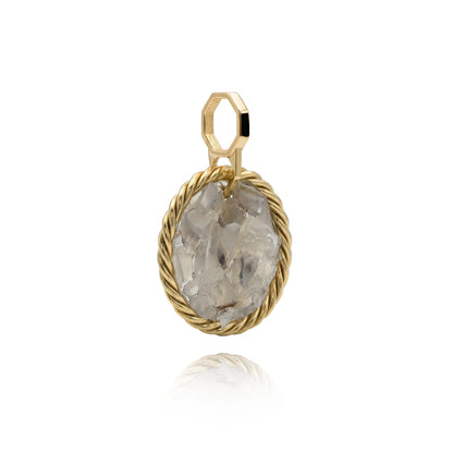 Miedziany amulet tensorowy z onyksem, pozłacany – naturalny kamień ochronny, ROYAL TERRA