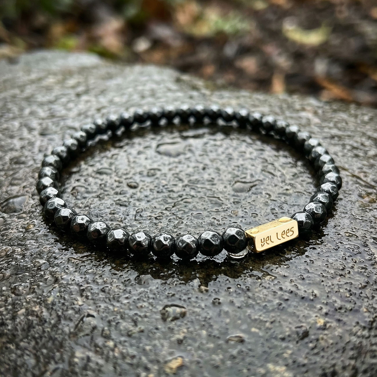 Bransoletka z Hematytem i miejscem na charms – Srebro 925