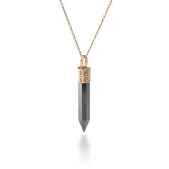 Naszyjnik z Czarnym Turmalinem – Srebro 925 pozłacane