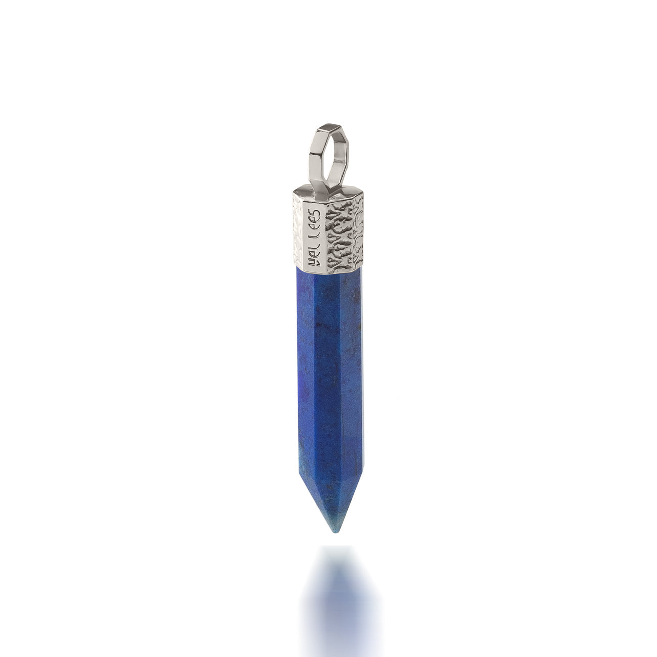 Zawieszka z lapis lazuli na brązie pokrytym platyną – naturalny kamień ochronny, TERRA 44