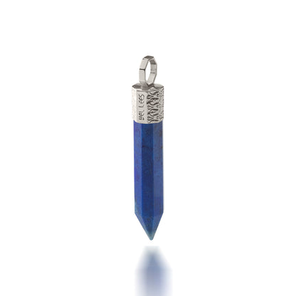 Zawieszka z lapis lazuli na brązie pokrytym platyną – naturalny kamień ochronny, TERRA 44