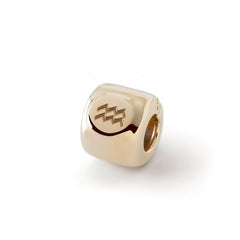 Charms ze znakiem zodiaku Wodnik (♒︎) Pozłacany - srebro pr. 925