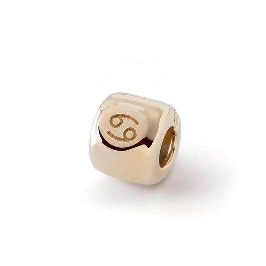 Charms ze znakiem zodiaku Rak, pozłacany – mosiądz, amulet znaku zodiaku