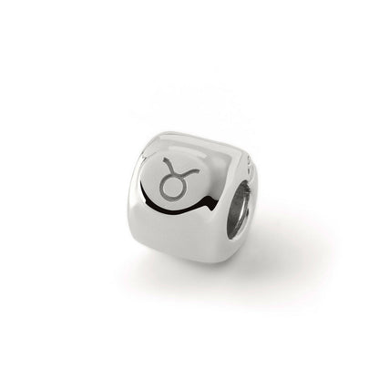 Charms ze znakiem zodiaku Byk – brąz pokryty platyną, amulet znaku zodiaku