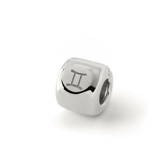 Charms ze znakiem zodiaku Bliźnięta, srebrny – srebro próby 925, amulet znaku zodiaku